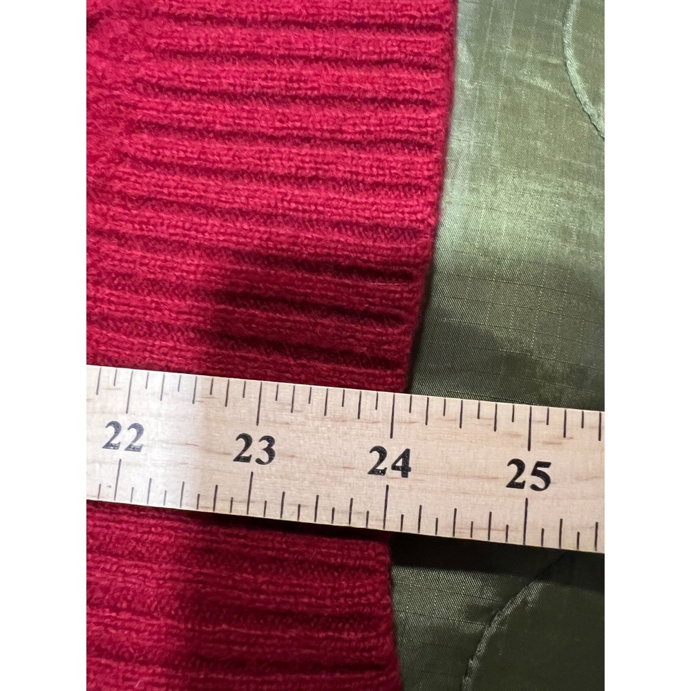 Polo Ralph Lauren Womens Red Cable Knit Merino Cashmere Sweater Vintage Holiday - Picture 11 of 13